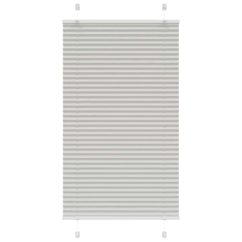 vidaXL Πλισέ περσίδα ανοιχτό γκρι 80x100 cm Πλάτος υφάσματος 79,4 cm