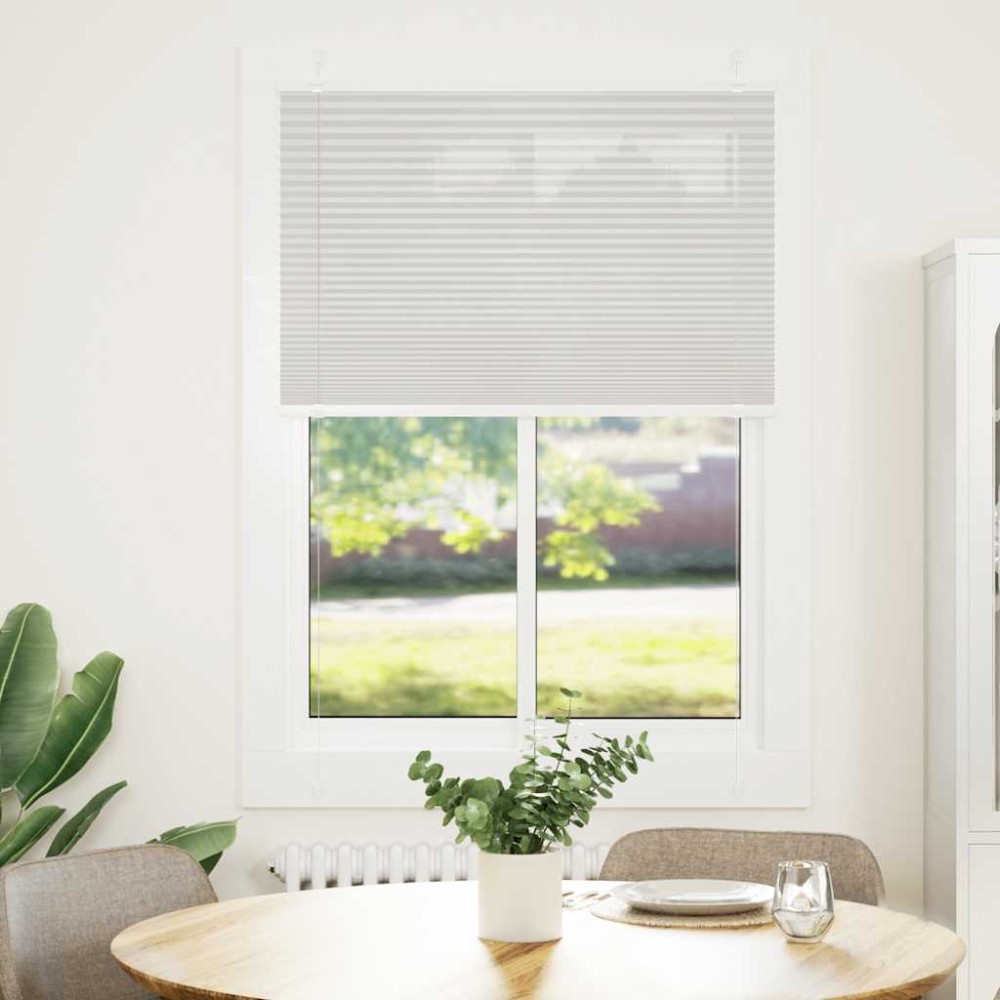 vidaXL Πλισέ περσίδα ανοιχτό γκρι 85x100 cm Πλάτος υφάσματος 84,4 cm