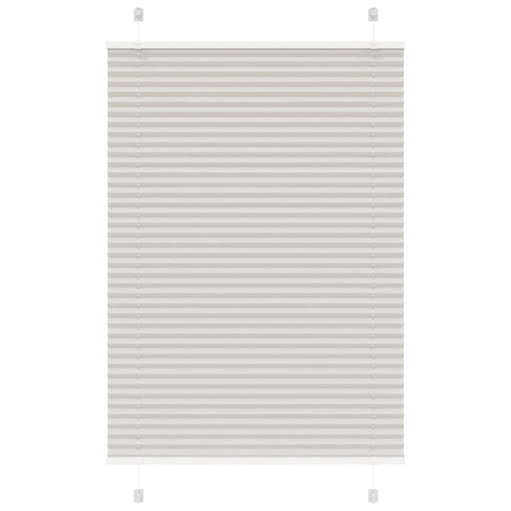 vidaXL Πλισέ περσίδα ανοιχτό γκρι 85x100 cm Πλάτος υφάσματος 84,4 cm