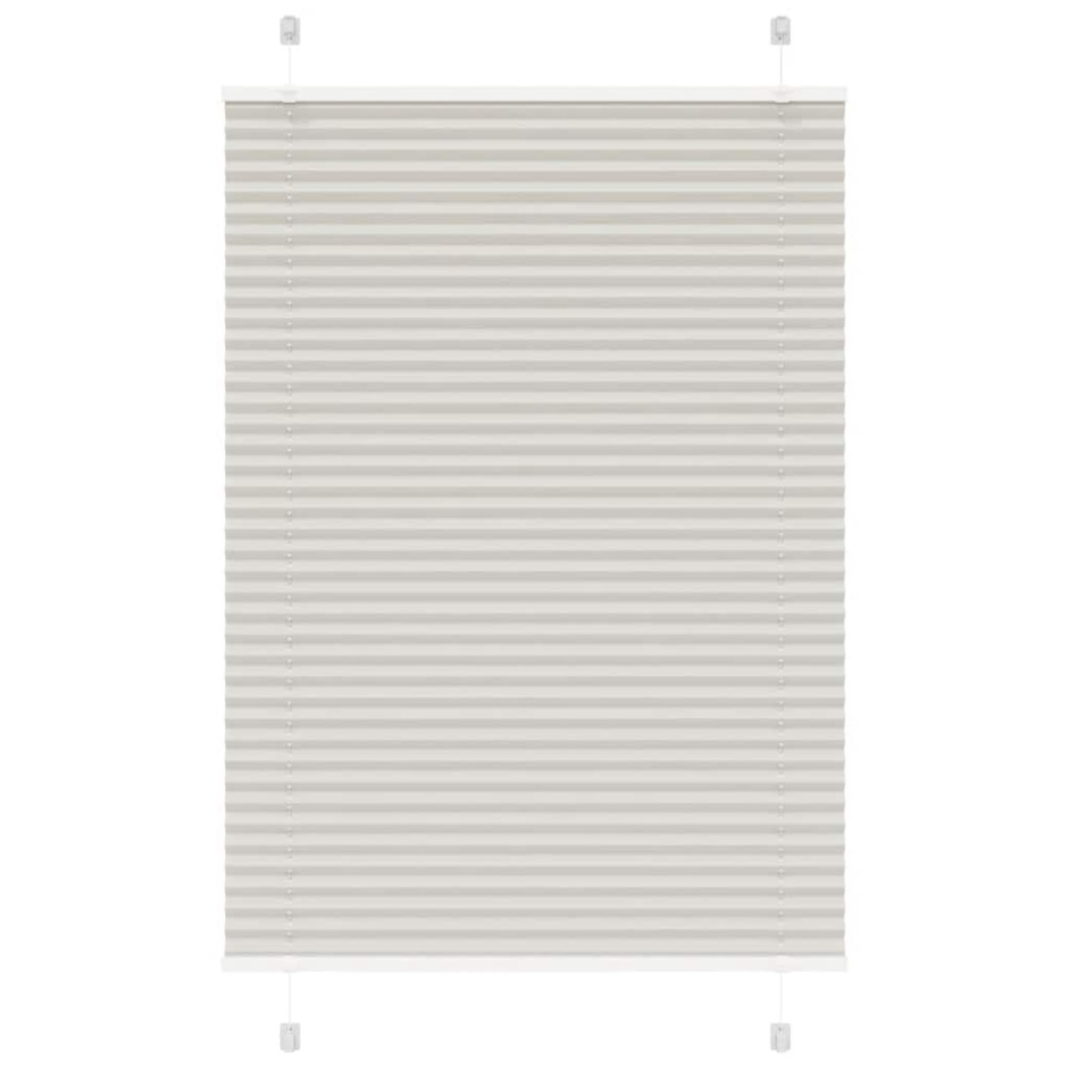 vidaXL Πλισέ περσίδα ανοιχτό γκρι 85x100 cm Πλάτος υφάσματος 84,4 cm