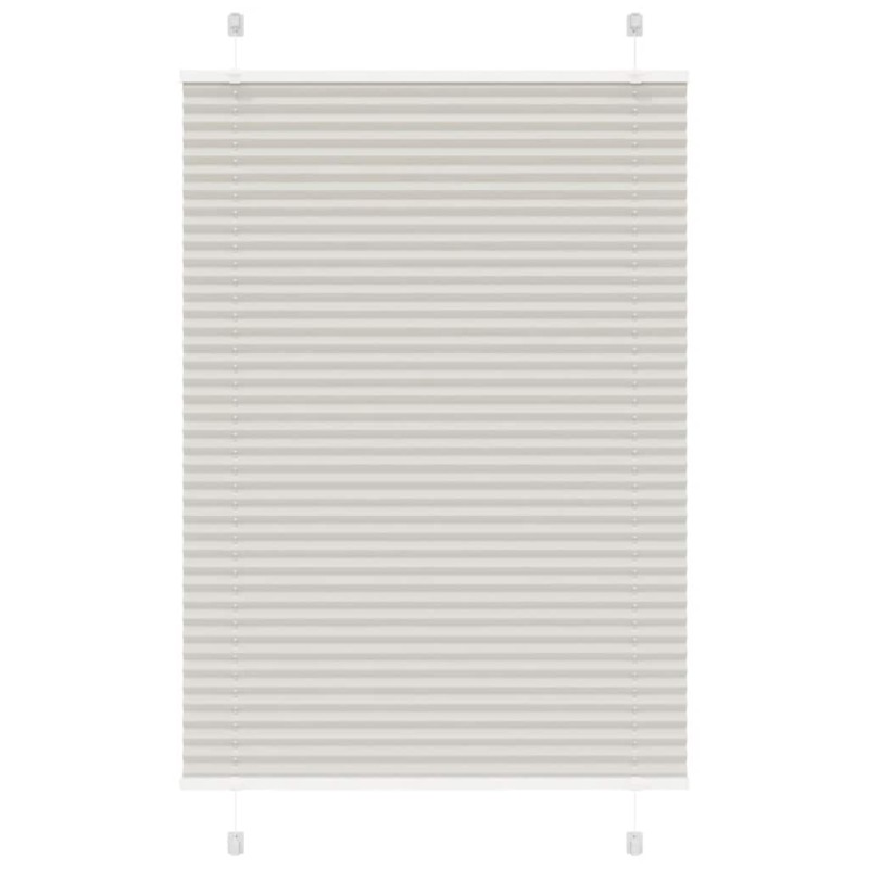 vidaXL Πλισέ περσίδα ανοιχτό γκρι 85x100 cm Πλάτος υφάσματος 84,4 cm