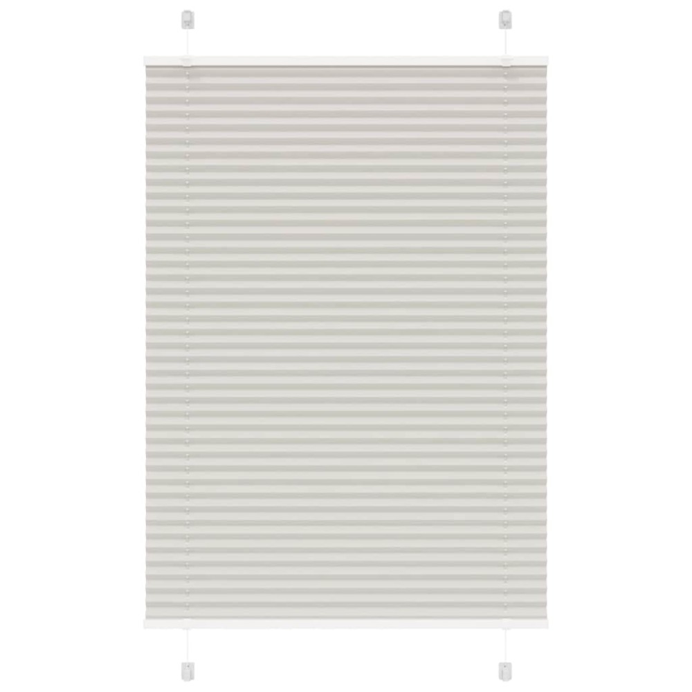 vidaXL Πλισέ περσίδα ανοιχτό γκρι 90x100 cm Πλάτος υφάσματος 89,4 cm