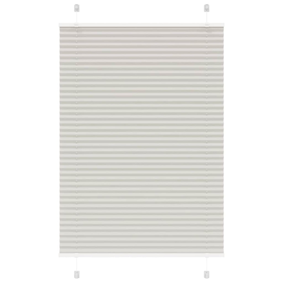 vidaXL Πλισέ περσίδα ανοιχτό γκρι 90x100 cm Πλάτος υφάσματος 89,4 cm