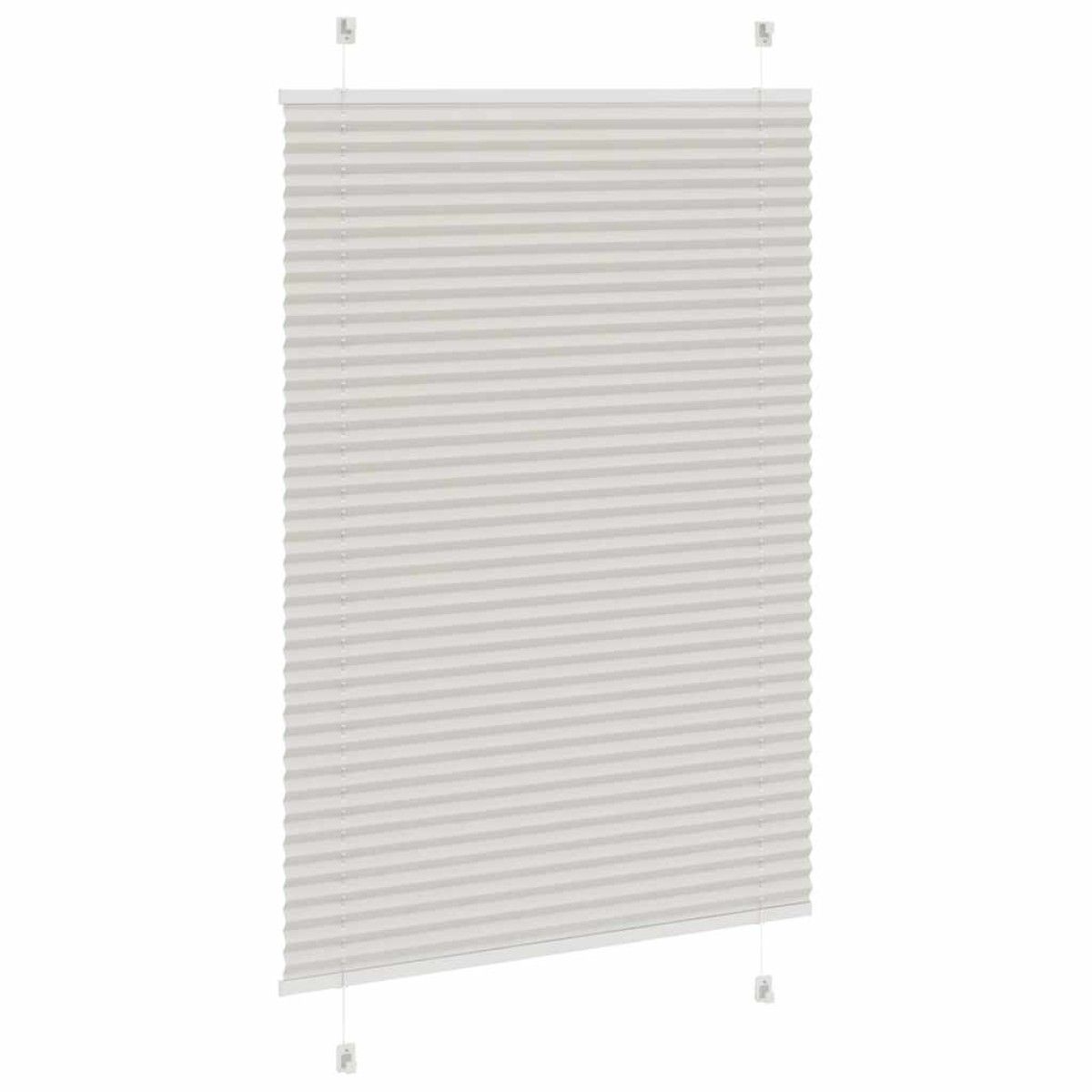 vidaXL Πλισέ περσίδα ανοιχτό γκρι 90x100 cm Πλάτος υφάσματος 89,4 cm