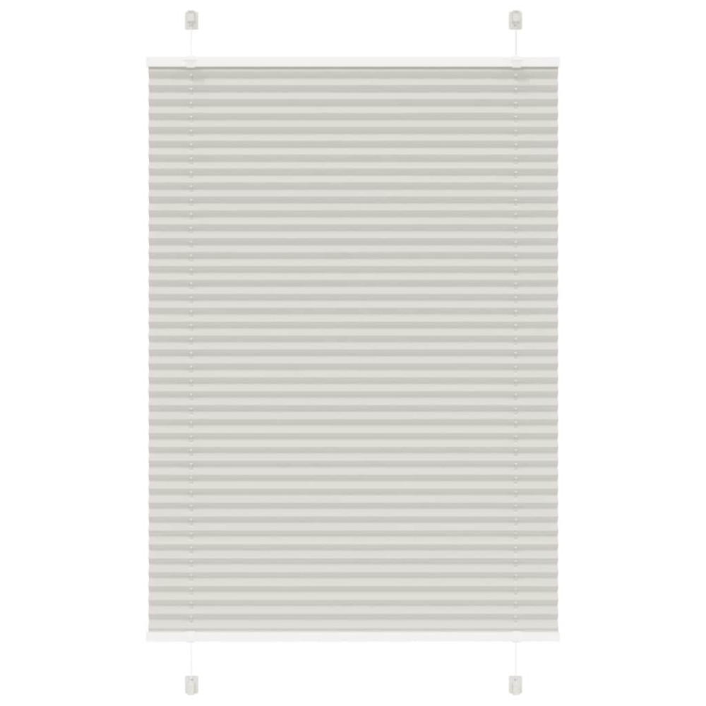 vidaXL Πλισέ περσίδα ανοιχτό γκρι 100x100 cm Πλάτος υφάσματος 99,4 cm