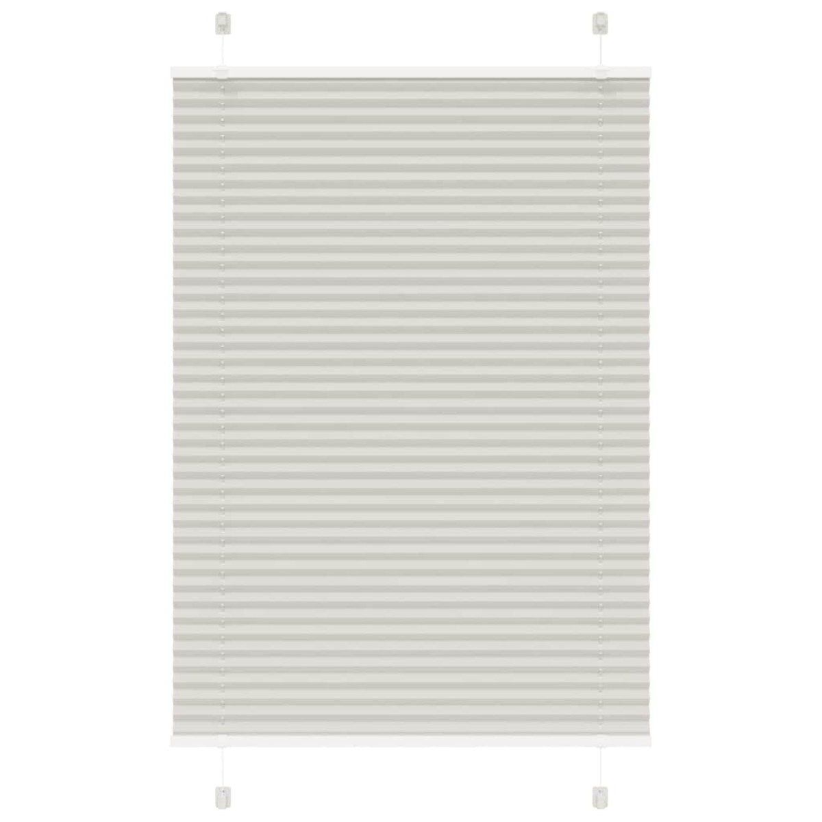 vidaXL Πλισέ περσίδα ανοιχτό γκρι 100x100 cm Πλάτος υφάσματος 99,4 cm