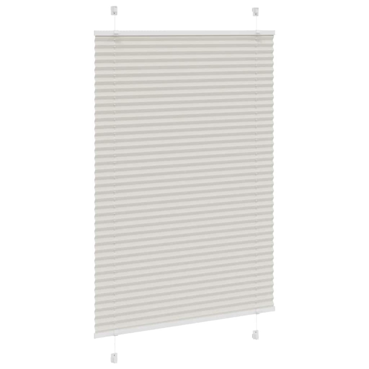 vidaXL Πλισέ περσίδα ανοιχτό γκρι 100x100 cm Πλάτος υφάσματος 99,4 cm