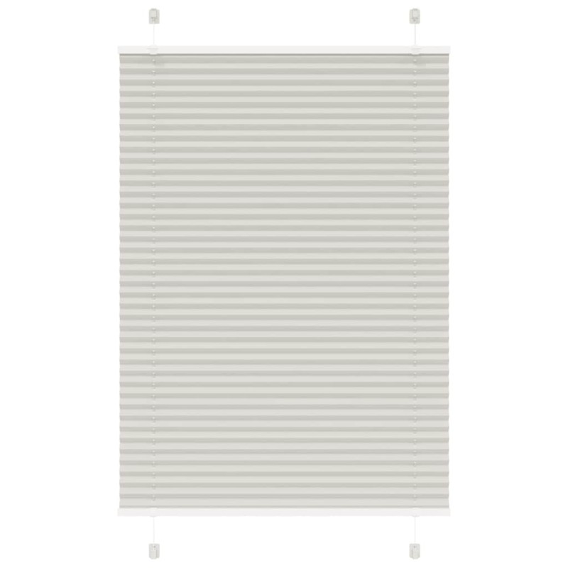 vidaXL Πλισέ περσίδα ανοιχτό γκρι 100x100 cm Πλάτος υφάσματος 99,4 cm