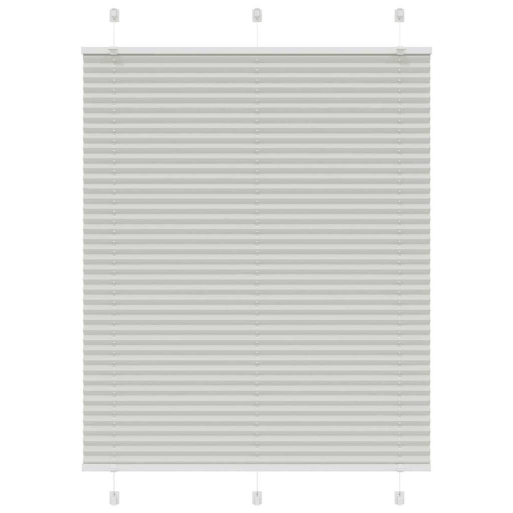 vidaXL Πλισέ περσίδα ανοιχτό γκρι 105x100 cm Πλάτος υφάσματος 104,4 cm