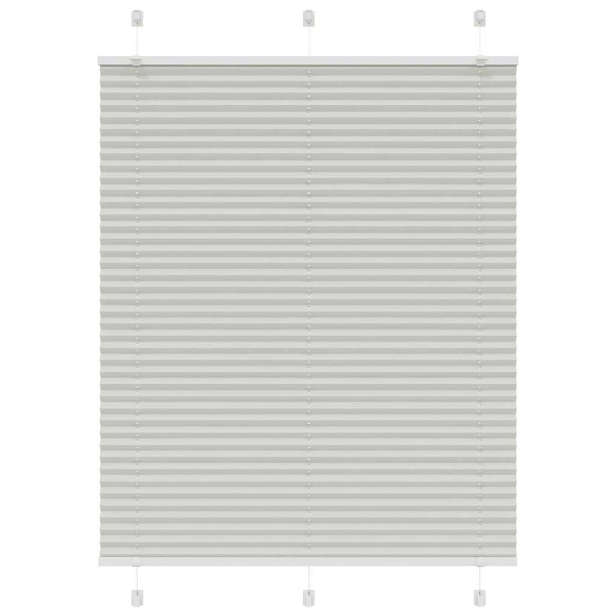 vidaXL Πλισέ περσίδα ανοιχτό γκρι 105x100 cm Πλάτος υφάσματος 104,4 cm