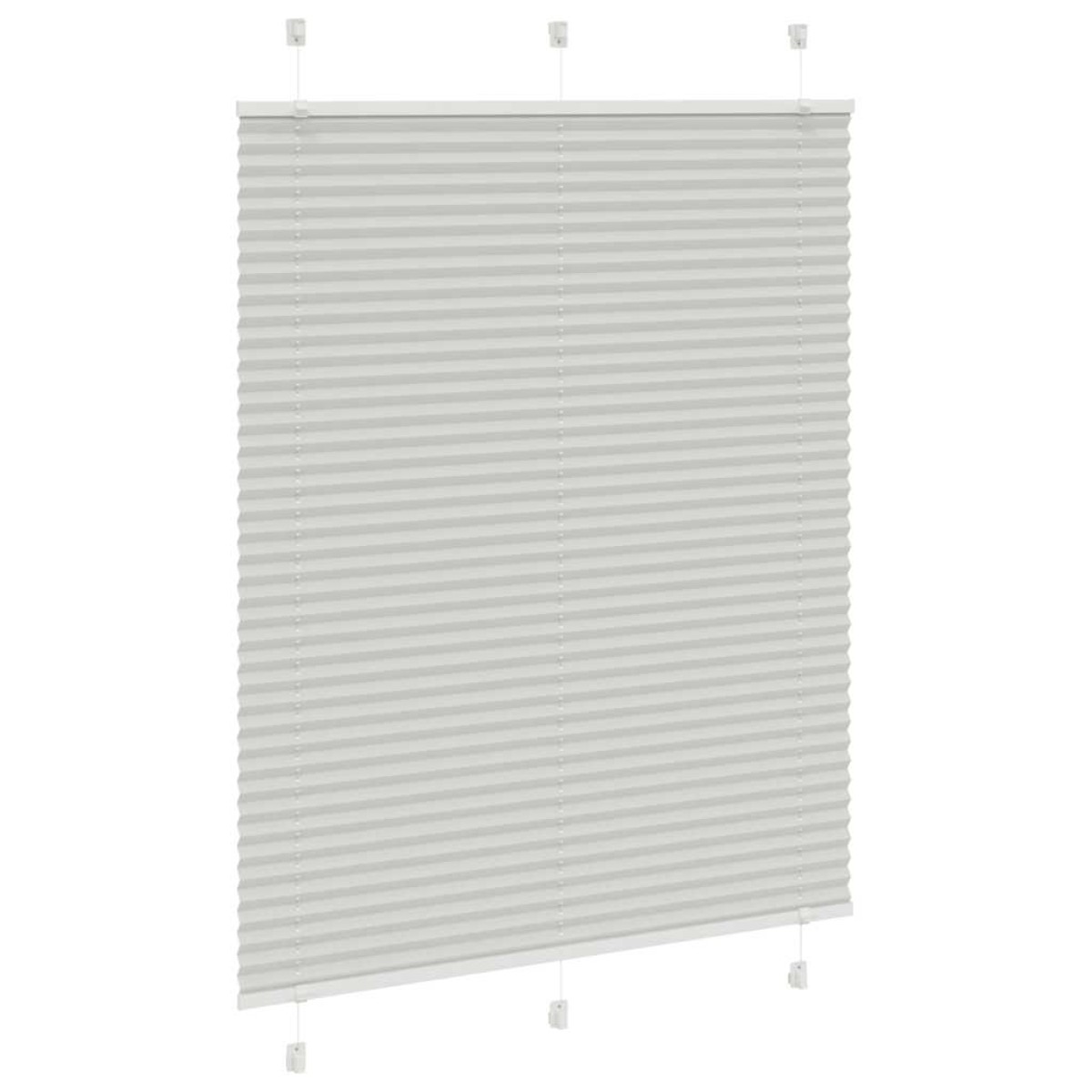 vidaXL Πλισέ περσίδα ανοιχτό γκρι 105x100 cm Πλάτος υφάσματος 104,4 cm