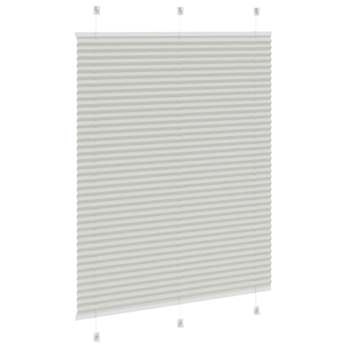 vidaXL Πλισέ περσίδα ανοιχτό γκρι 105x100 cm Πλάτος υφάσματος 104,4 cm