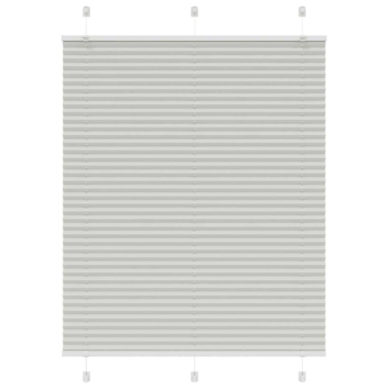 vidaXL Πλισέ περσίδα ανοιχτό γκρι 105x100 cm Πλάτος υφάσματος 104,4 cm