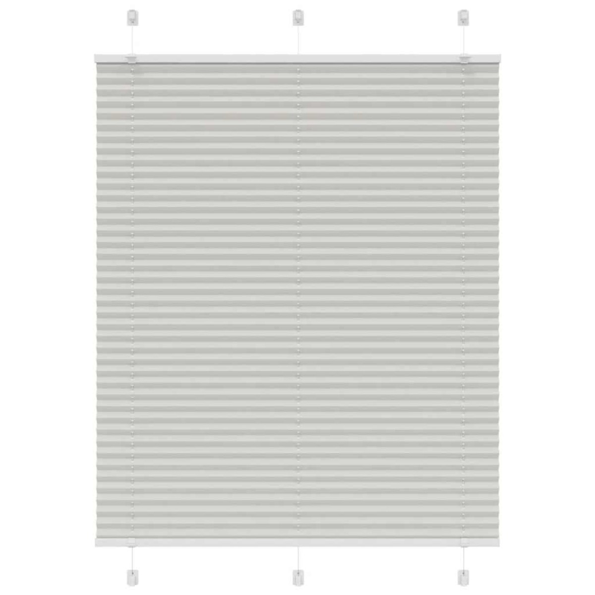 vidaXL Πλισέ περσίδα ανοιχτό γκρι 110x100 cm Πλάτος υφάσματος 109,4 cm