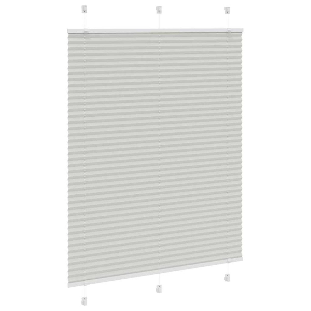 vidaXL Πλισέ περσίδα ανοιχτό γκρι 110x100 cm Πλάτος υφάσματος 109,4 cm