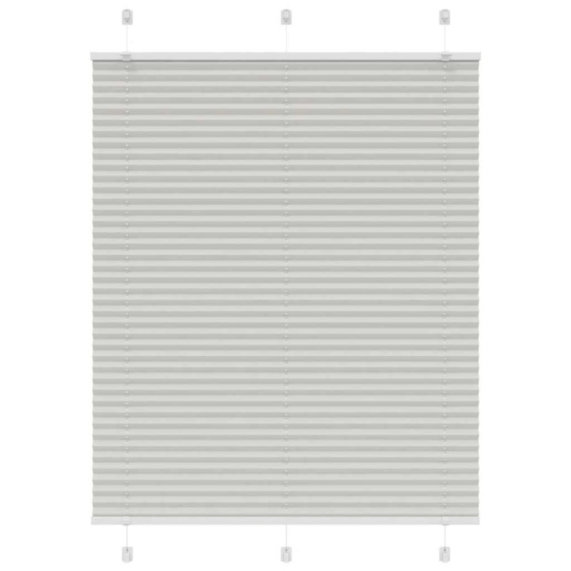 vidaXL Πλισέ περσίδα ανοιχτό γκρι 110x100 cm Πλάτος υφάσματος 109,4 cm