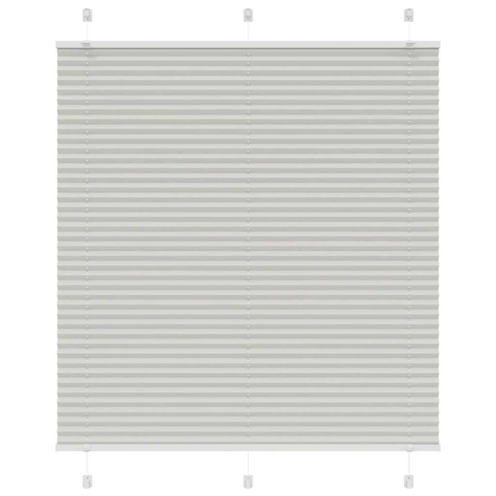 vidaXL Πλισέ περσίδα ανοιχτό γκρι 115x100 cm Πλάτος υφάσματος 114,4 cm