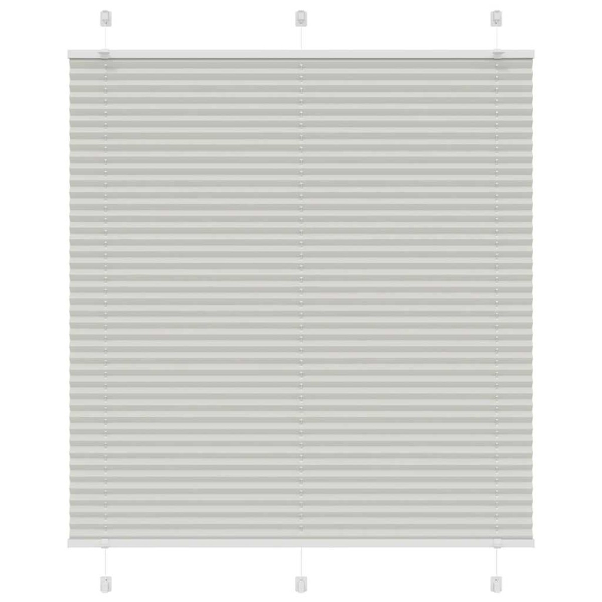 vidaXL Πλισέ περσίδα ανοιχτό γκρι 115x100 cm Πλάτος υφάσματος 114,4 cm