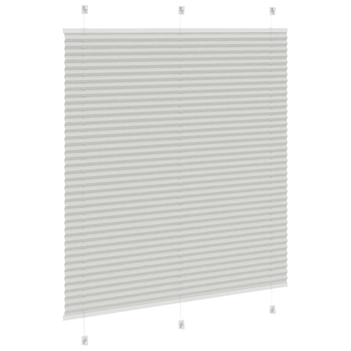 vidaXL Πλισέ περσίδα ανοιχτό γκρι 120x100 cm Πλάτος υφάσματος 119,4 cm
