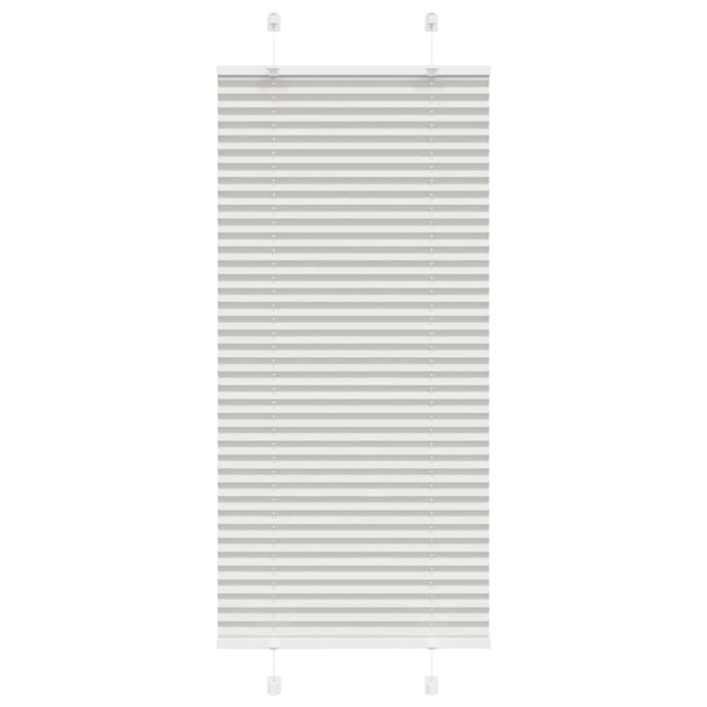 vidaXL Πλισέ περσίδα ανοιχτό γκρι 55x150 cm Πλάτος υφάσματος 54,4 cm