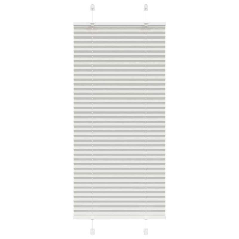 vidaXL Πλισέ περσίδα ανοιχτό γκρι 55x150 cm Πλάτος υφάσματος 54,4 cm