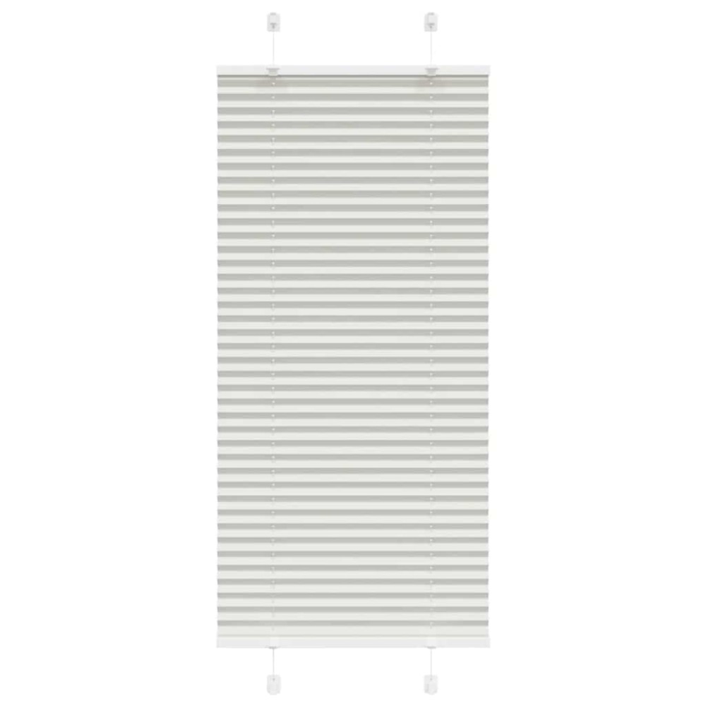 vidaXL Πλισέ περσίδα ανοιχτό γκρι 65x150 cm Πλάτος υφάσματος 64,4 cm