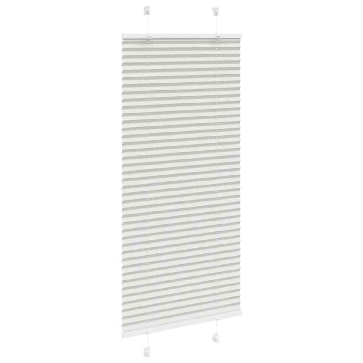 vidaXL Πλισέ περσίδα ανοιχτό γκρι 65x150 cm Πλάτος υφάσματος 64,4 cm