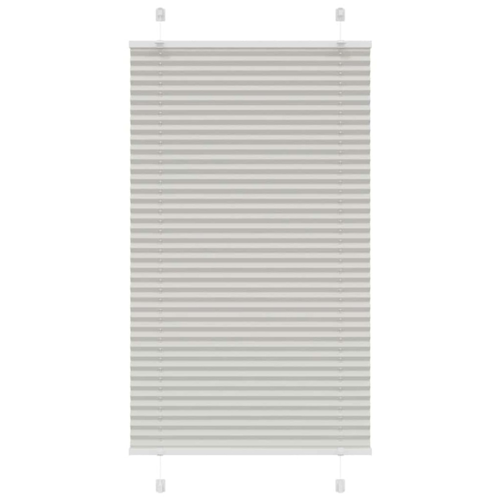 vidaXL Πλισέ περσίδα ανοιχτό γκρι 75x150 cm Πλάτος υφάσματος 74,4 cm