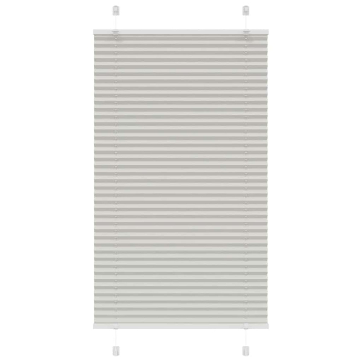 vidaXL Πλισέ περσίδα ανοιχτό γκρι 75x150 cm Πλάτος υφάσματος 74,4 cm