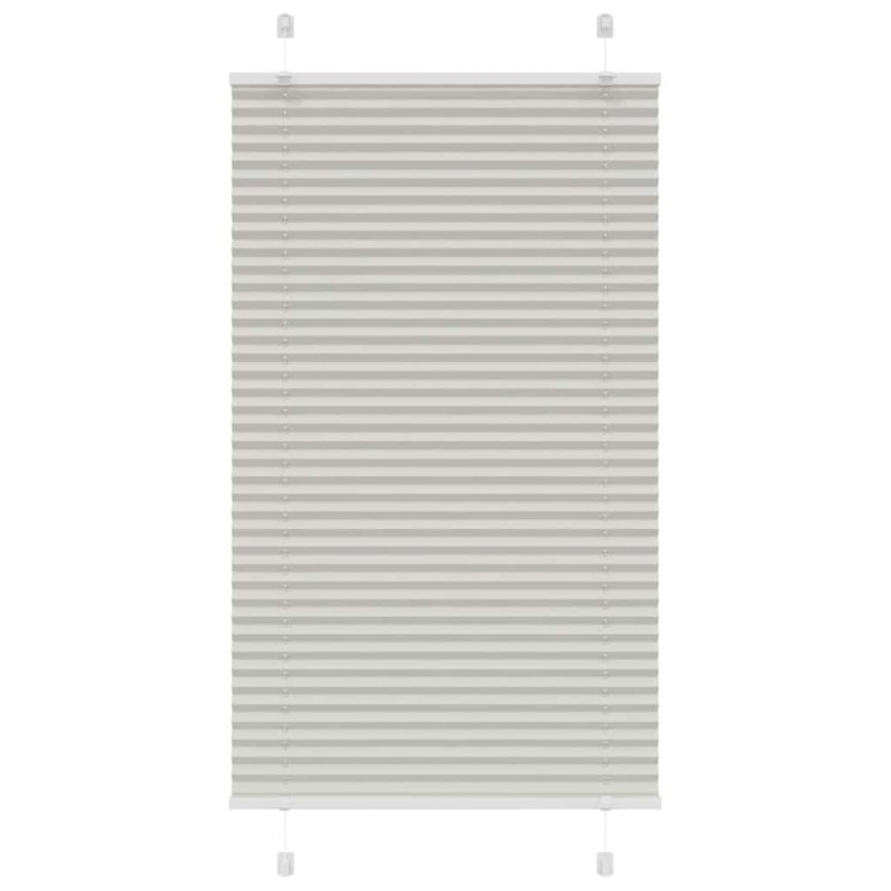 vidaXL Πλισέ περσίδα ανοιχτό γκρι 75x150 cm Πλάτος υφάσματος 74,4 cm