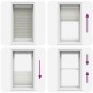 vidaXL Πλισέ περσίδα ανοιχτό γκρι 75x150 cm Πλάτος υφάσματος 74,4 cm
