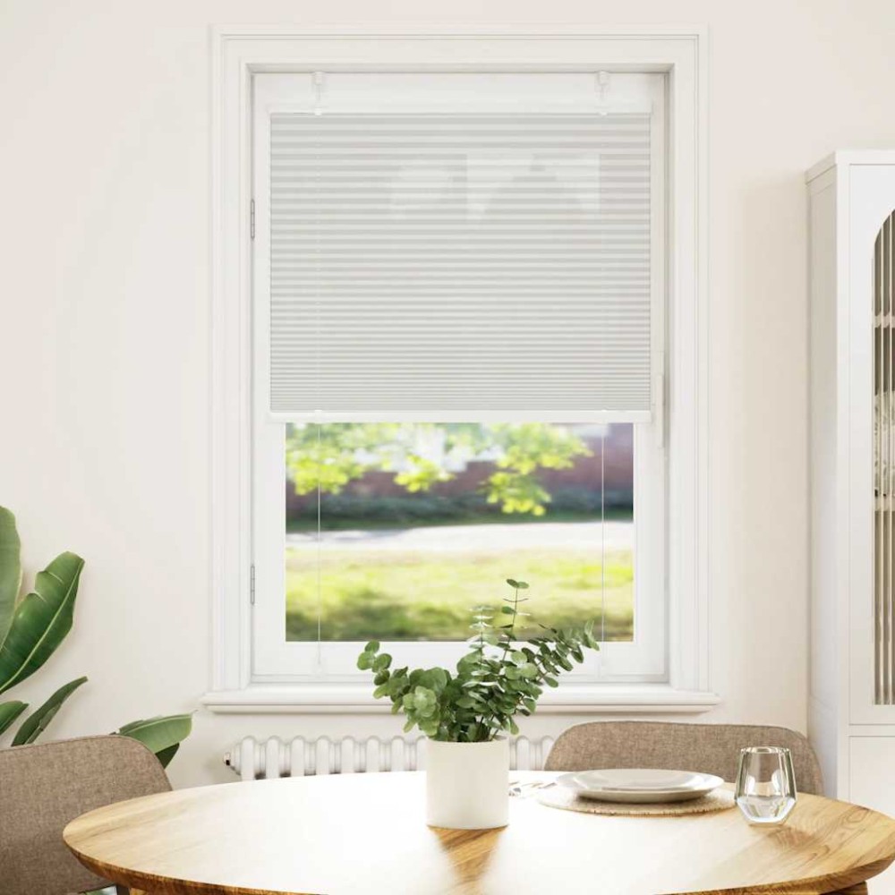 vidaXL Πλισέ περσίδα ανοιχτό γκρι 80x150 cm Πλάτος υφάσματος 79,4 cm