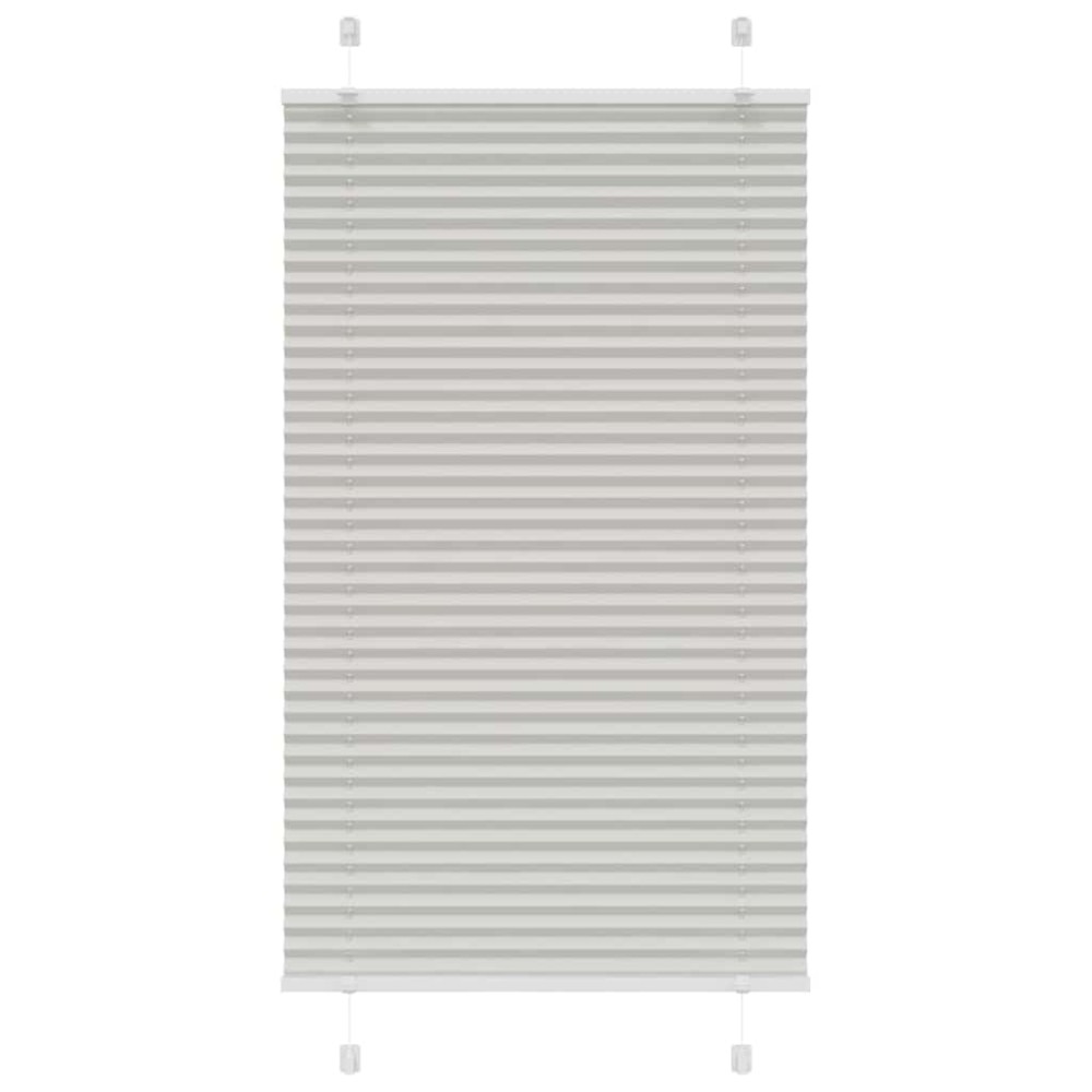vidaXL Πλισέ περσίδα ανοιχτό γκρι 80x150 cm Πλάτος υφάσματος 79,4 cm