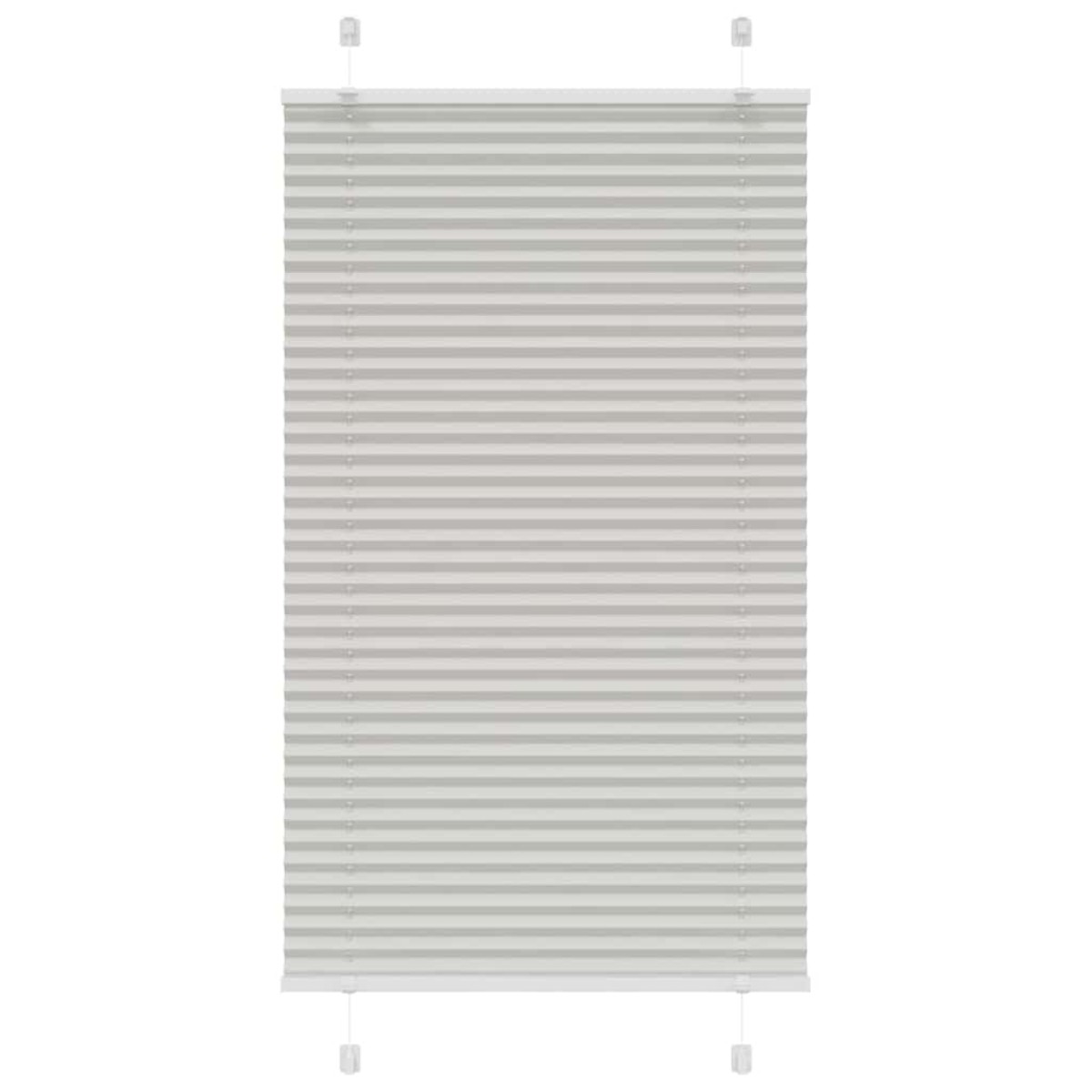 vidaXL Πλισέ περσίδα ανοιχτό γκρι 80x150 cm Πλάτος υφάσματος 79,4 cm