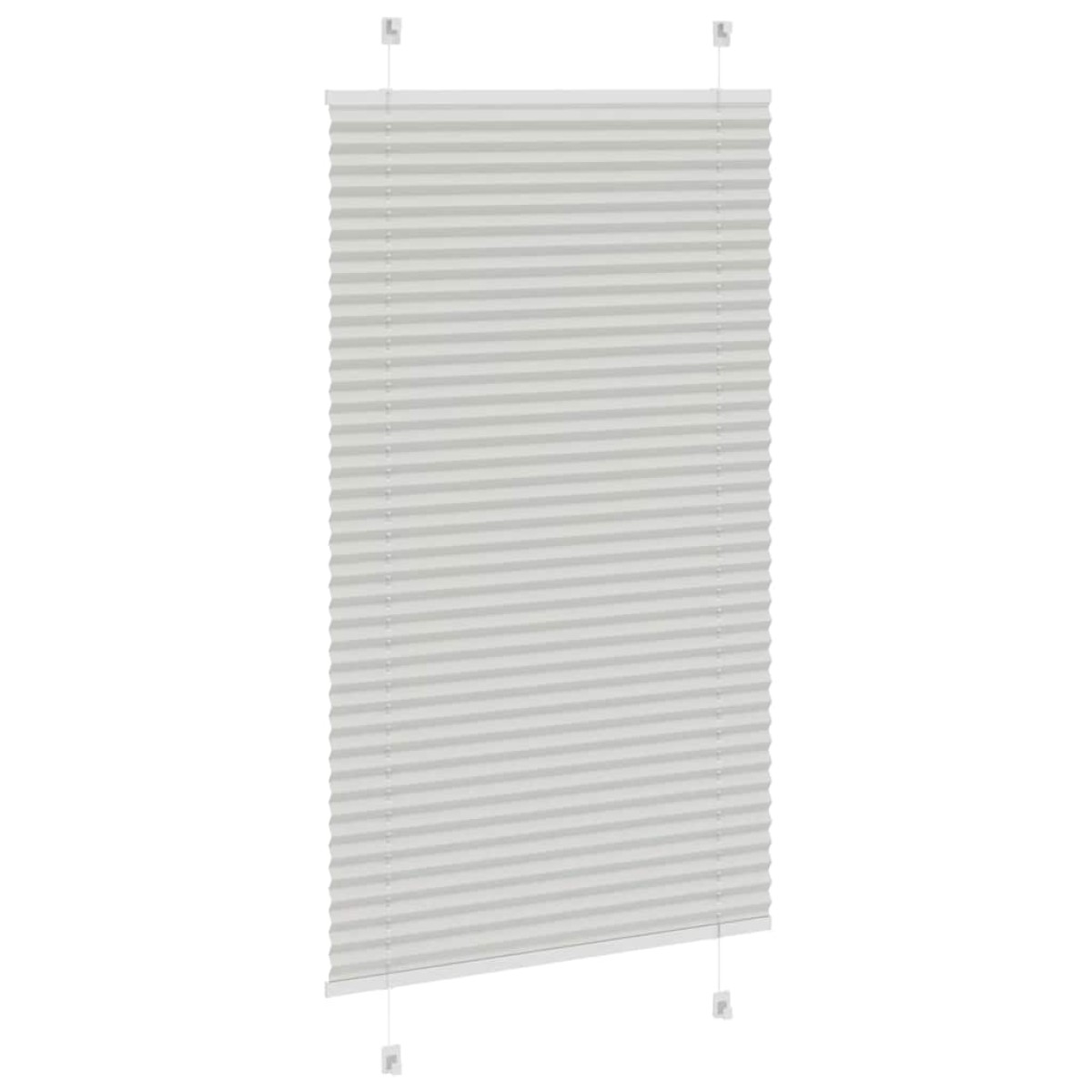 vidaXL Πλισέ περσίδα ανοιχτό γκρι 80x150 cm Πλάτος υφάσματος 79,4 cm