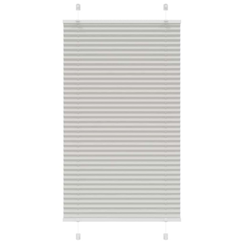 vidaXL Πλισέ περσίδα ανοιχτό γκρι 80x150 cm Πλάτος υφάσματος 79,4 cm