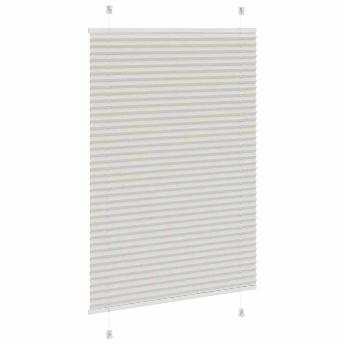 vidaXL Πλισέ περσίδα ανοιχτό γκρι 85x150 cm Πλάτος υφάσματος 84,4 cm