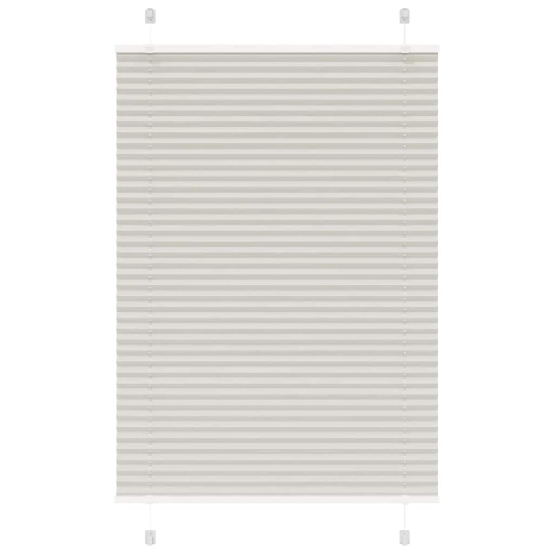 vidaXL Πλισέ περσίδα ανοιχτό γκρι 85x150 cm Πλάτος υφάσματος 84,4 cm