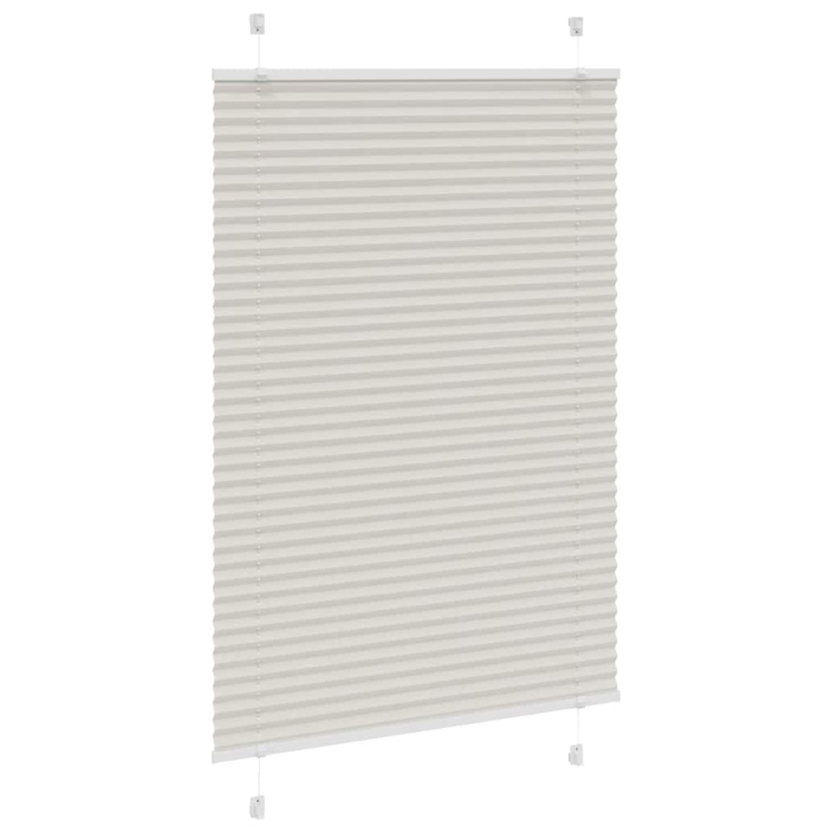 vidaXL Πλισέ περσίδα ανοιχτό γκρι 90x150 cm Πλάτος υφάσματος 89,4 cm