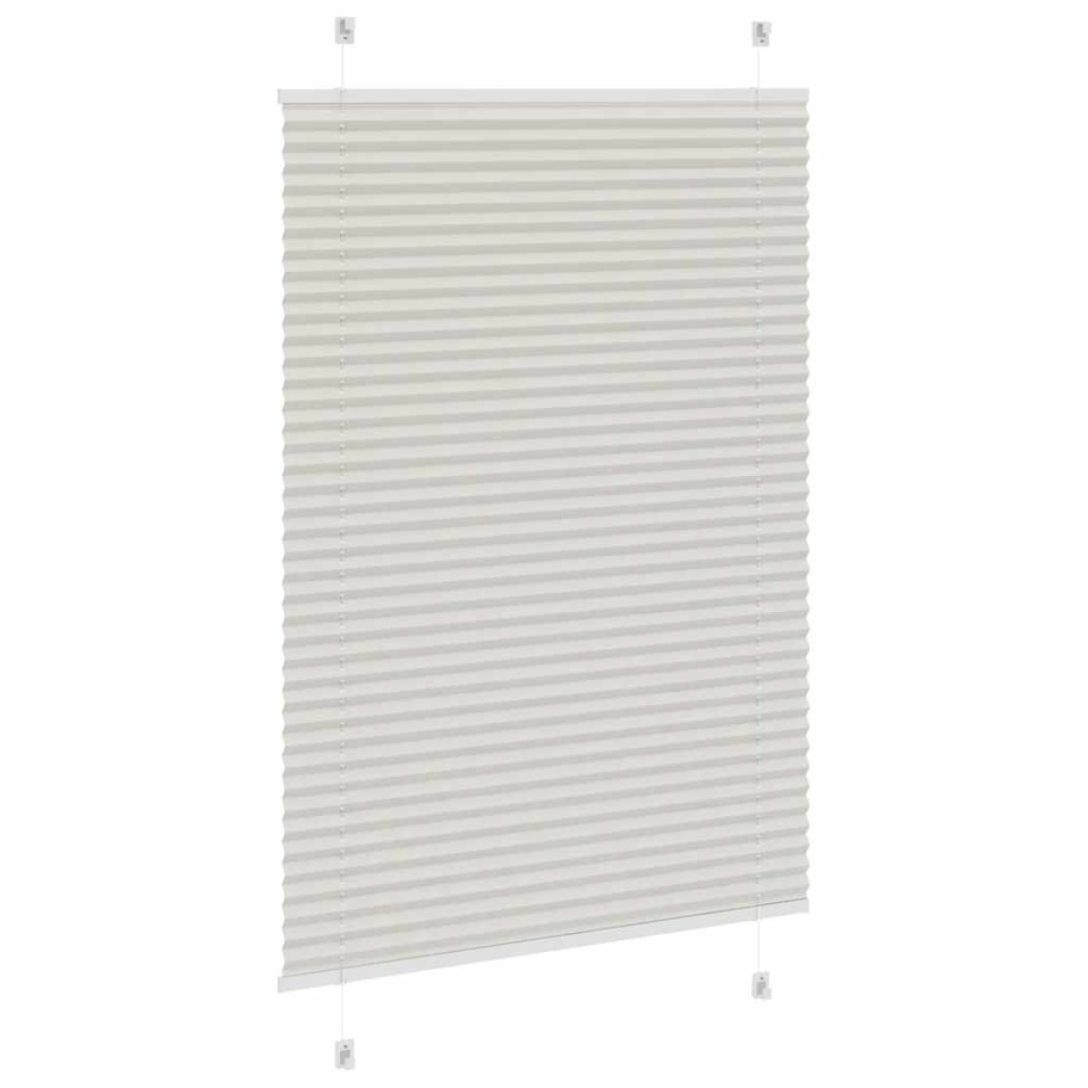 vidaXL Πλισέ περσίδα ανοιχτό γκρι 90x150 cm Πλάτος υφάσματος 89,4 cm