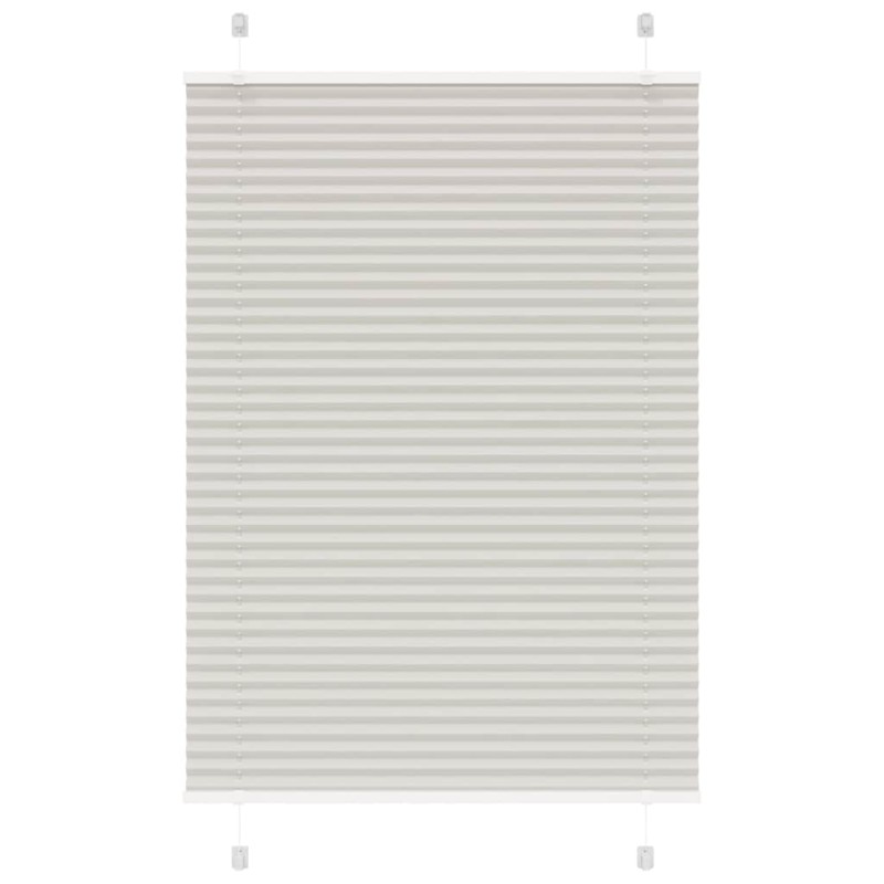 vidaXL Πλισέ περσίδα ανοιχτό γκρι 90x150 cm Πλάτος υφάσματος 89,4 cm