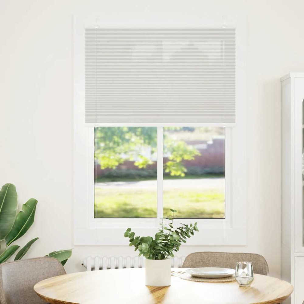 vidaXL Πλισέ περσίδα ανοιχτό γκρι 95x150 cm Πλάτος υφάσματος 94,4 cm