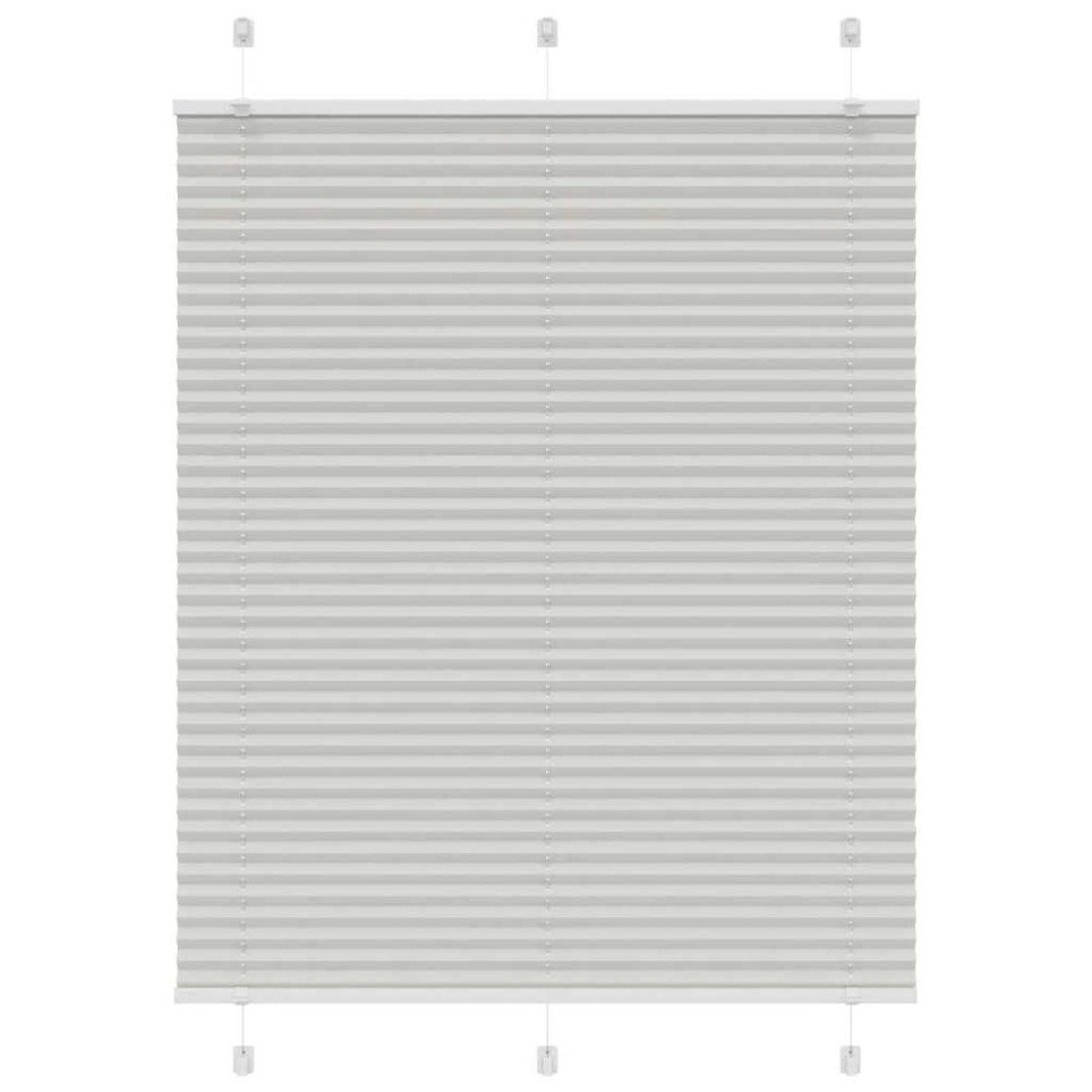 vidaXL Πλισέ περσίδα ανοιχτό γκρι 105x150 cm Πλάτος υφάσματος 104,4 cm