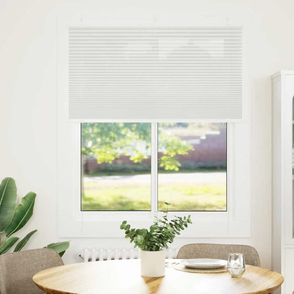 vidaXL Πλισέ περσίδα ανοιχτό γκρι 110x150 cm Πλάτος υφάσματος 109,4 cm