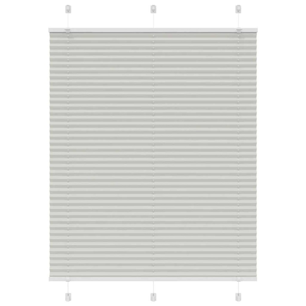 vidaXL Πλισέ περσίδα ανοιχτό γκρι 110x150 cm Πλάτος υφάσματος 109,4 cm