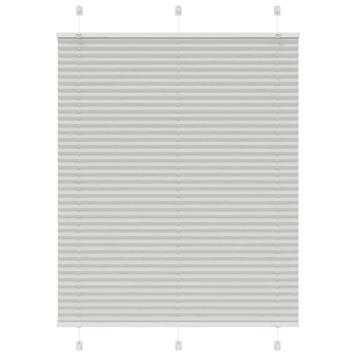vidaXL Πλισέ περσίδα ανοιχτό γκρι 110x150 cm Πλάτος υφάσματος 109,4 cm