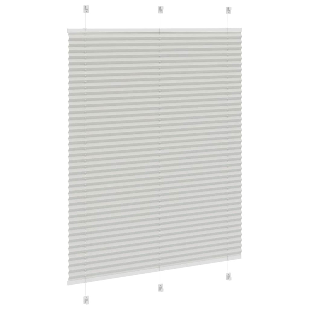vidaXL Πλισέ περσίδα ανοιχτό γκρι 110x150 cm Πλάτος υφάσματος 109,4 cm