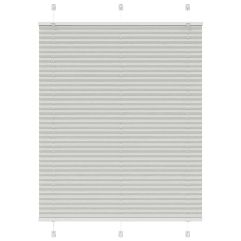 vidaXL Πλισέ περσίδα ανοιχτό γκρι 110x150 cm Πλάτος υφάσματος 109,4 cm