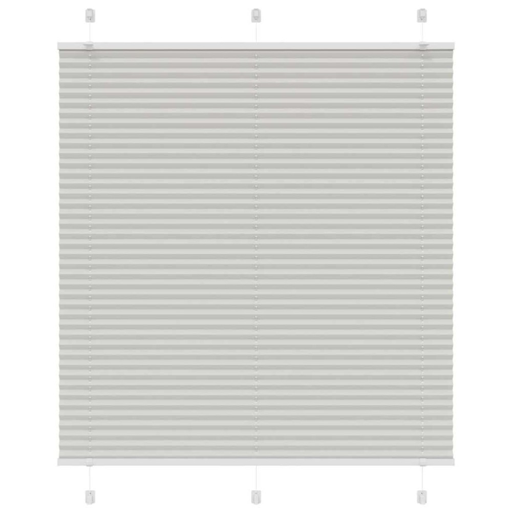 vidaXL Πλισέ περσίδα ανοιχτό γκρι 115x150 cm Πλάτος υφάσματος 114,4 cm