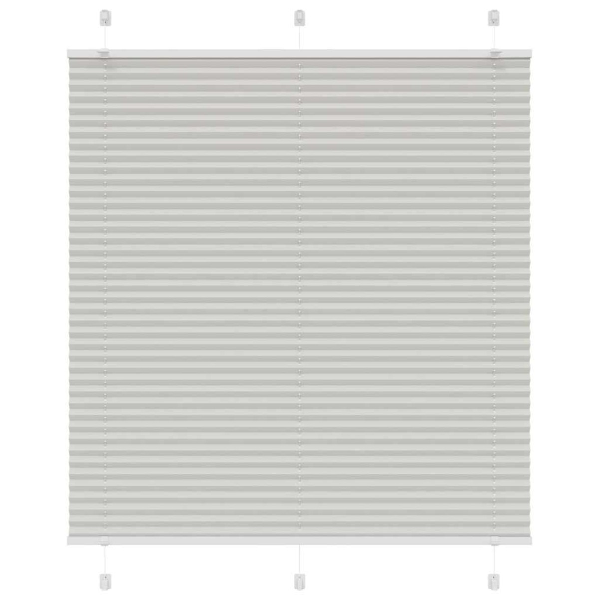 vidaXL Πλισέ περσίδα ανοιχτό γκρι 115x150 cm Πλάτος υφάσματος 114,4 cm